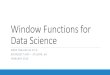 Window functions for Data Science