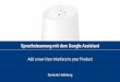 Sprachsteuerung mit dem Google Assistant – Add a new User Interface to your Product