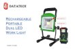 Rechargeable portable dual LED work light