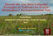 Should we use wild-collected ecotypes or cultivars for prairie restoration? An experimental test
