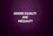 APHG Unit 3: Gender Equality & Inequality