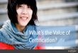 Value of Certification - Short