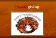 Thanksgiving explanations