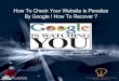 How to check your website is penalize by google