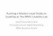 Running a Masters level study in MMU's UX lab