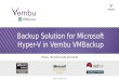 Backup solution for Microsoft Hyper-V in Vembu VMBackup