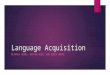 Language acquisition ci350 pp