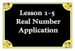 M8 acc lesson 1 5 real number application ss