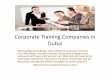 Corporate training companies in dubai