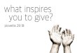 What Inspires You To Give?