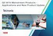 Tektronix keithley Product and Application update Q2 2016