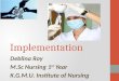 Implementation in nursing process