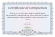 Product Management certificate