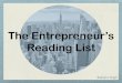 Bahadur Singh's Reading List for Entrepreneurs