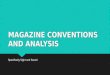 Film magazine front cover conventions and analysis