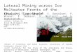 Lateral Mixing across Ice Meltwater Fronts of the Chukchi Sea Shelf
