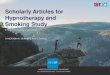 Scholarly Articles for Hypnotherapy and Smoking Study