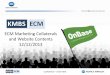 KMBS ECM MARKETING - Overview for Live Marketing WebCast