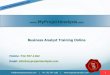 Business Analysis Training - Introdcution