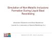 Simulation of non metallic inclusions formation during liquid steel reoxidizing