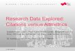 Research Data Explored: Citations versus Altmetrics
