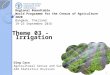 Census Theme 3 - Irrigation : Technical Session 6
