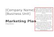 Marketing Plan Template - Tight Presentation