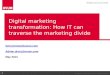 Digital marketing transformation: How IT can traverse the marketing divide