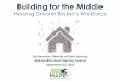 Building for the Middle - Housing Greater Boston's Workforce - Release event