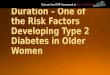 Increasing sleep duration – one of the risk factors developing type 2 diabetes in older women