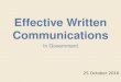 25 October 2016 JSGS Effective Written Communications In Government