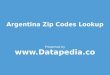 Argentina Zip Codes Lookup - Datapedia