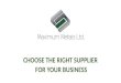 Choose The Right Supplier For Your Business