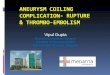 Aneurysm coiling complication