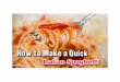 How to make a quick italian spaghetti