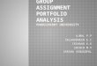 portfolio Analysis, Investment management