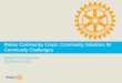 Rotary Community Corps: Community Solutions for Community Challenges