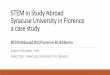 Increasing STEM Mobility through Study Abroad in Europe: Engineering, Architecture and Design - Case Study