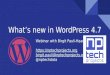 What's new in WordPress 4.7 for Content Creators