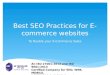 Best SEO Practices for E-commerce Websites