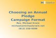 Choosing an Annual Pledge Campaign Format