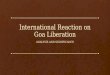 International reaction on goa liberation