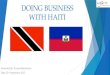 DOING BUSINESS WITH HAITI PRESENTATION