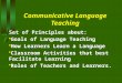 Communicative language teaching/ Principles of Language Teaching