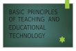 Basic Principles of Teaching and Educational Technology (4, 5, 6)