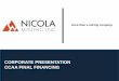 Nicola Mining Inc. Corporate Presentation CCAA Final Financing