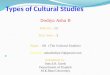 Types  of cultural studies
