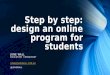 Step by step online learning for students