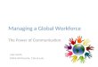 HR Inspired - The Power Of Communication In A Global Workforce