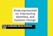 Underrepresentation, intersecting identities, and systemic change